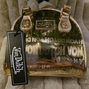 Von Dutch Rose Gold Bowler Bag purse
